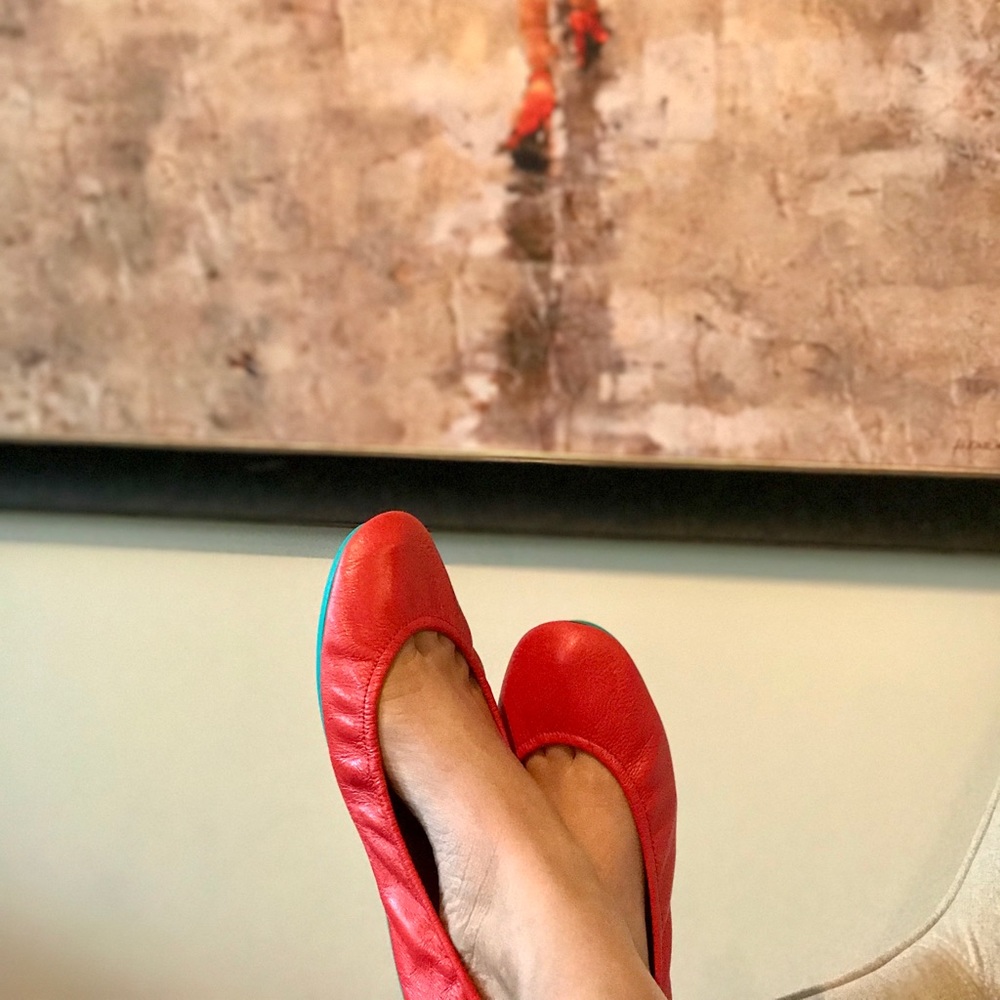 Poppy Tieks Italian Leather Ballet Flats Size 8